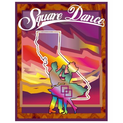 CALIFORNIA SQUARE DANCE T-SHIRT by CR8IVEDESIGN
