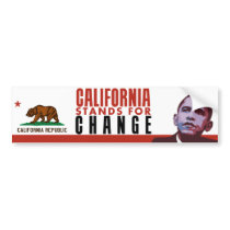 California Stands for Change - Bumper Sticker bumper stickers