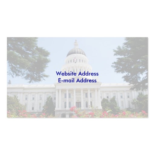California State Capitol Sacramento Business Cards (back side)