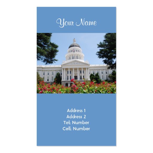 California State Capitol Sacramento Business Cards (front side)