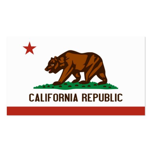 California State Flag Business Cards (back side)
