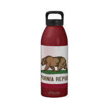 California State Flag Liberty Bottle Reusable Water Bottle