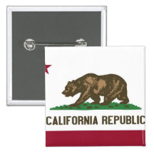 California State Flag Pinback Button
