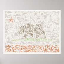 California State Flag Print