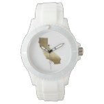 California State Gold Foil Jelly Silicone Watch