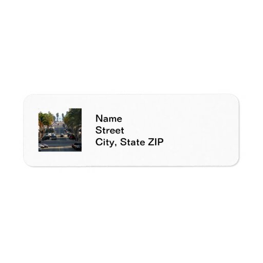 California Street Custom Return Address Label Zazzle