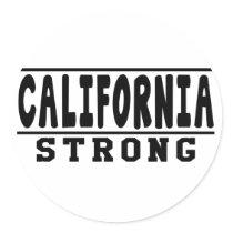 California Strong Designs Round Sticker