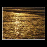 California Sunset Waves Postcard