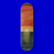California Sunset West Coast SkateBoard Art skateboards