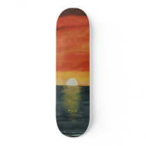 California Sunset West Coast SkateBoard Art by ScenicEarthStudios California Sunset West Coast SkateBoard Art