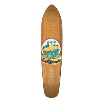 surfboard, california, vintage, water sports, funny, surf, retro, cool, 60&#39;s, skateboard, wave, college, nostalgic, rustic, america, nostalgia, water, swag, fun, skateboard deck, Skateboard with custom graphic design