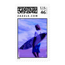 California Surfer Postage Stamp