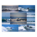California Surfers Collage Poster posters