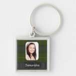 California tartan photo template keychain