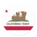 California Teddy Bear Flag stickers