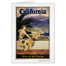 California this summer. Travel by Train  Greeting Cards