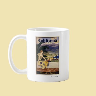 California this summer. Travel by Train  Mug by castatelibrary