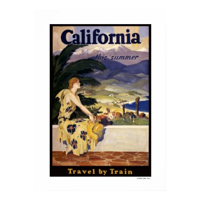 California this summer. Travel by Train Poster by castatelibrary