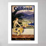 California this summer. Travel by Train Poster posters