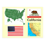 California, USA Postcard