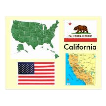 California, USA Postcard