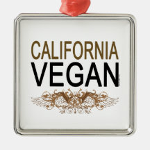 California Vegan Christmas Ornaments
