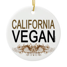 California Vegan ornament