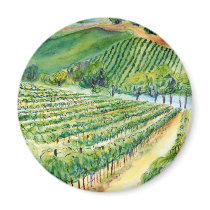California Vineyard Magnet by donnabellas California Vineyard Magnet