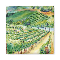 California Vineyard Magnet by donnabellas California Vineyard Magnet