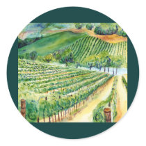 California Vineyard Sticker by donnabellas California Vineyard Sticker
