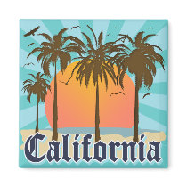 California Vintage Souvenir Magnets