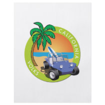 California Volks Dune Buggy with Palms Custom Flyer