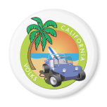 California Volks Dune Buggy with Palms Magnets