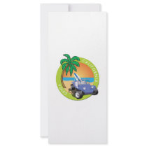 California Volks Dune Buggy with Palms Full Color Rack Card