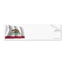 California Waving Flag Bumper Stickers