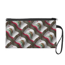 California Waving Flag Wristlet