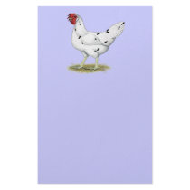 California White Hen Stationery Design