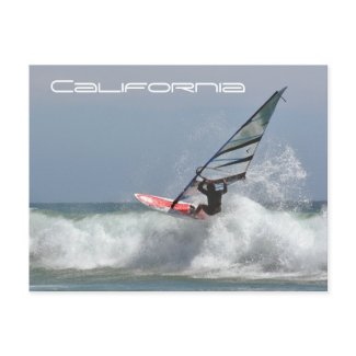 California Wind Surfer postcard