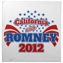 California with Romney 2012 Napkin
