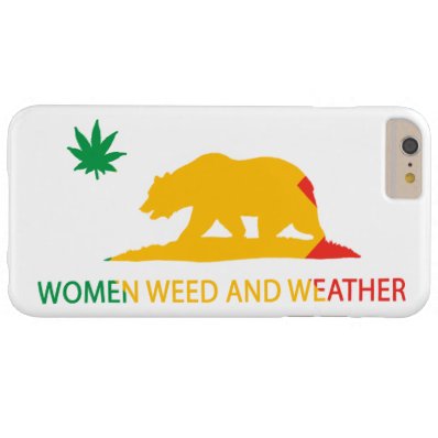California Women Weed and Weather Flag Barely There iPhone 6 Plus Case