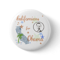Californians for Obama Button Democrats '08 by SideSplitters Californians for Obama Button Democrats '08