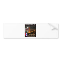 Californians for Romney Bumper Stickers