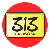 Calisota 313 License Plate stickers by CalisotaTees Calisota 313 License Plate stickers