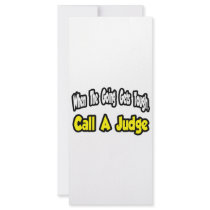 Call a Judge Rack Card Design