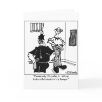 Call A Locksmith, Not a Lawyer Cards
