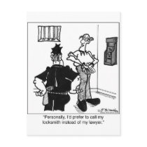 Call A Locksmith, Not a Lawyer Postcards