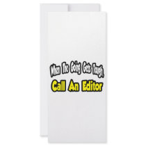 Call an Editor Personalized Rack Card