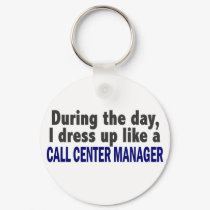 Call Center Manager During The Day keychains