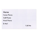 "Call Me" Card Business Card Template
