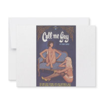 'Call Me Gay' - '60s lesbian pulp novel invitations